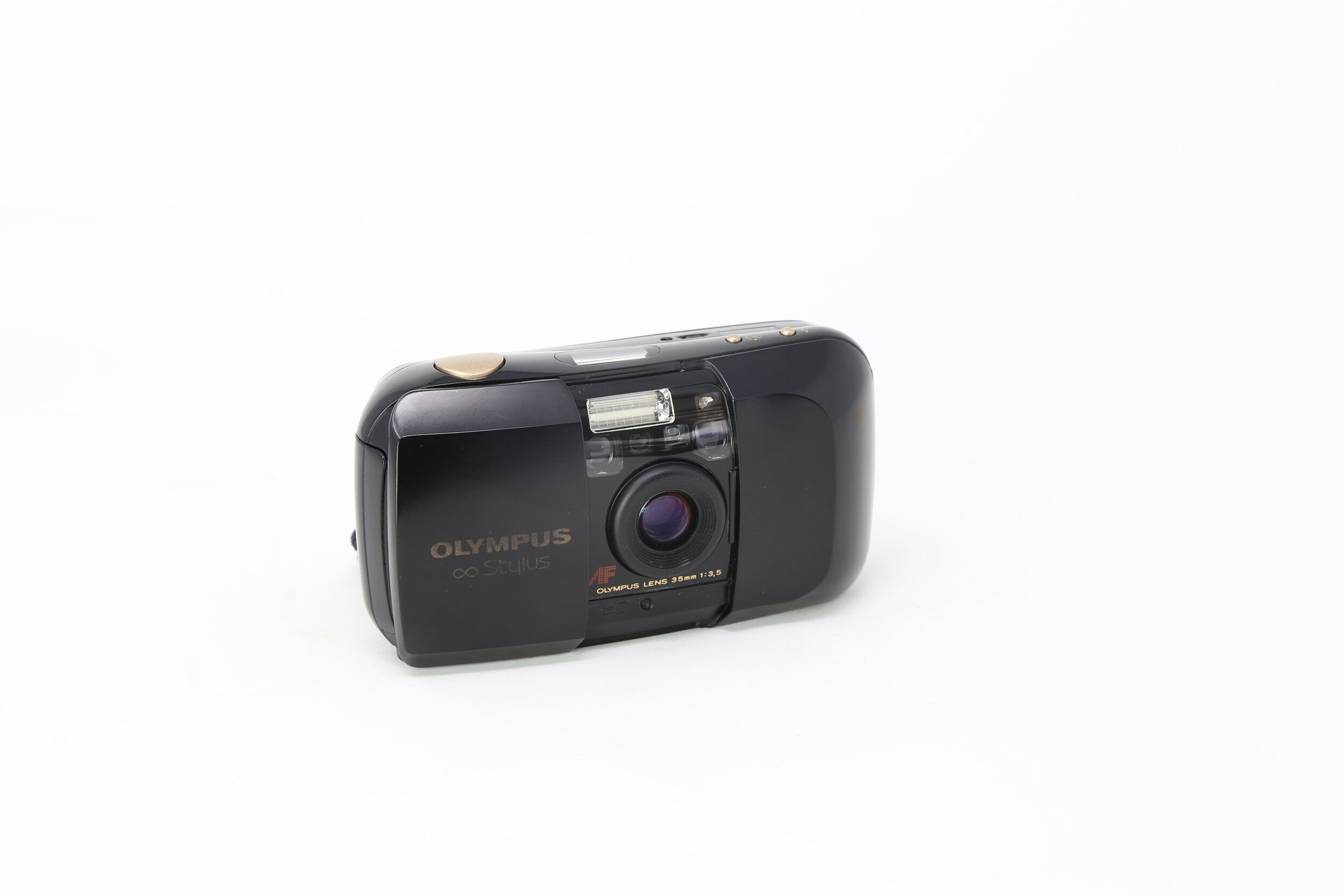 Olympus Stylus Infinity MJU 35mm Film Camera Black Gold – Relics