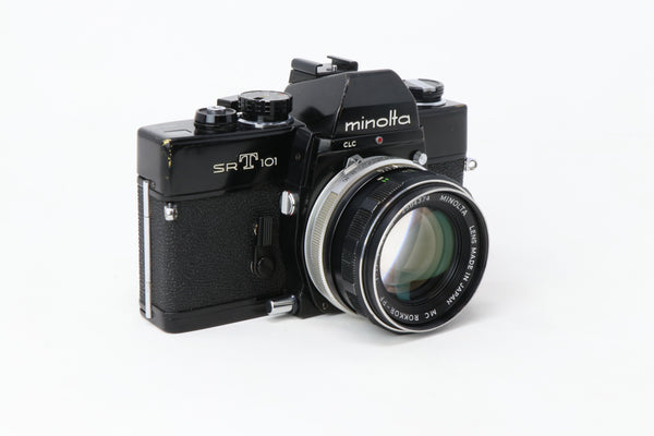 K542 MINOLTA SRT 101 フィルム一眼レフカメラ Minolta SRT 101 35mm Film Camera (BLACK) with 50mm lens (1969